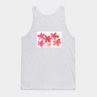 red floral watercolor pattern Tank Top